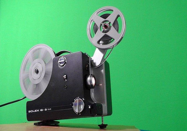 Mend projector feed film